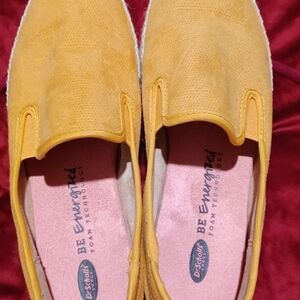 Dr. Scholl's Yellow Slip-On Loafers with Pink Insoles